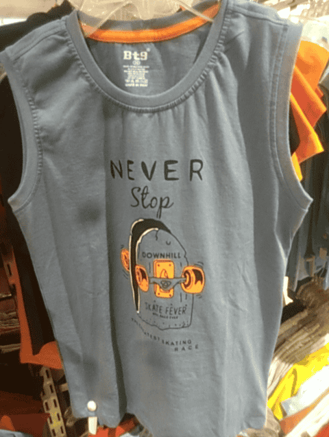 blue cotton single jersey vest - 20653126 - Very Small Image - 1