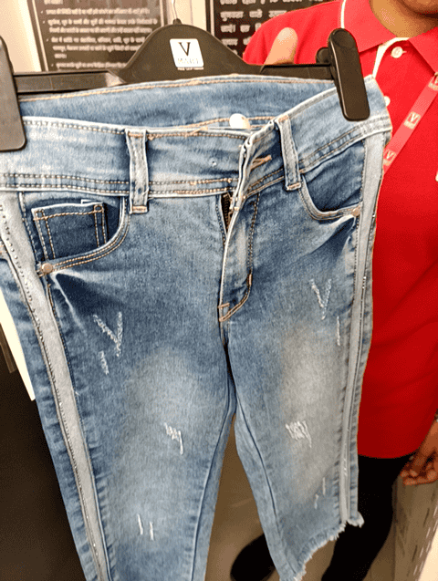 light blue pc denim shorts and threefourth - 20655403 - Very Small Image - 1