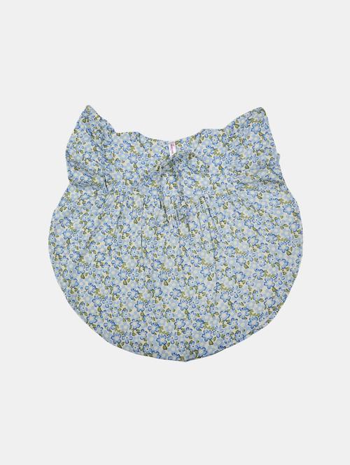 girls light blue floral printed top - 20656967 - Very Small Image - 1