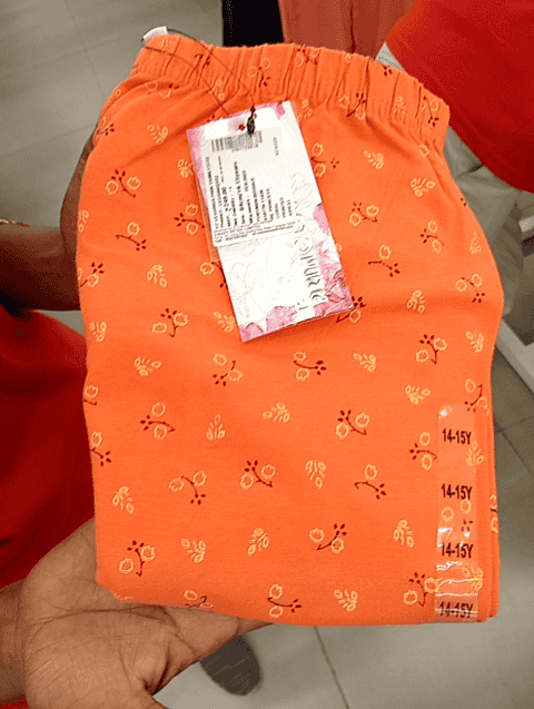 coral cotton lycra legging - 20657575 - Very Small Image - 1