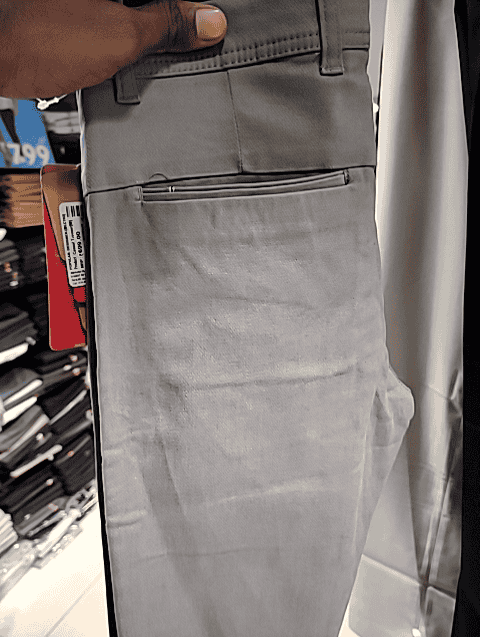 grey dobby casual trousers - 20664502 - Very Small Image - 1