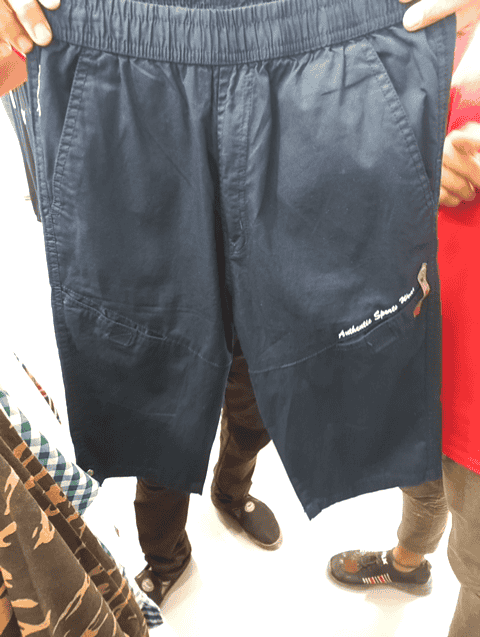 navy blue twill shorts - 20665872 - Very Small Image - 1