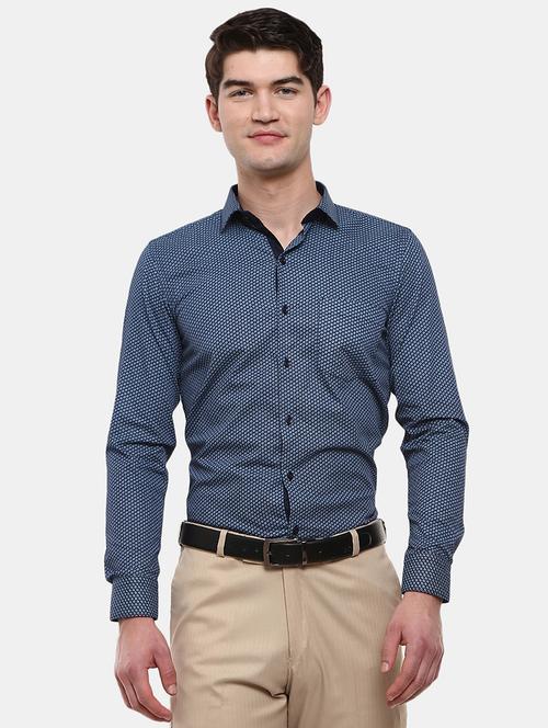 men printed long sleeve formal shirt - 20668333 - Very Small Image - 1