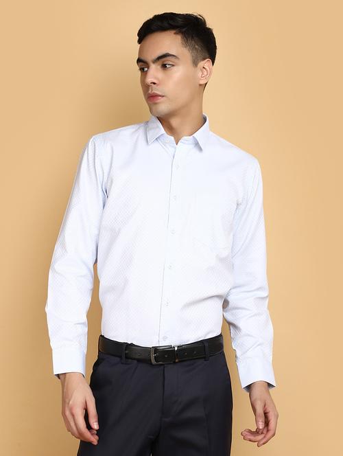 men white self design formal shirt - 20668400 - Very Small Image - 1