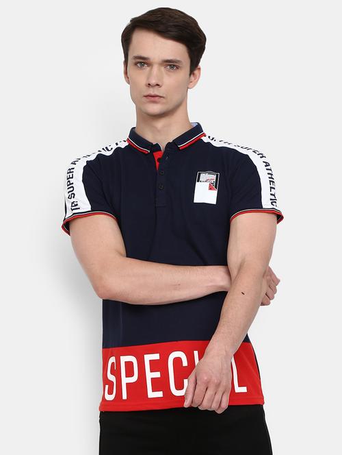 men color block polo t-shirt - 20668941 - Very Small Image - 1