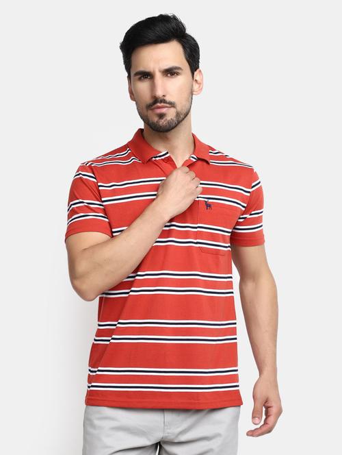 men polo neck striped t-shirt - 20669734 - Very Small Image - 1
