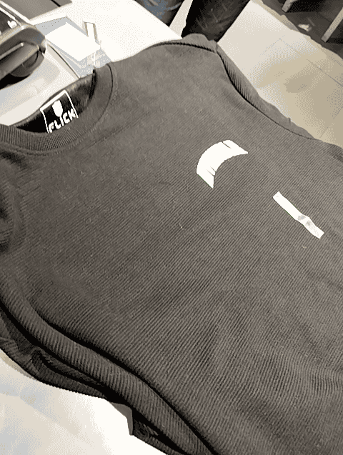 black fancy fabric tshirt - 20670552 - Very Small Image - 1