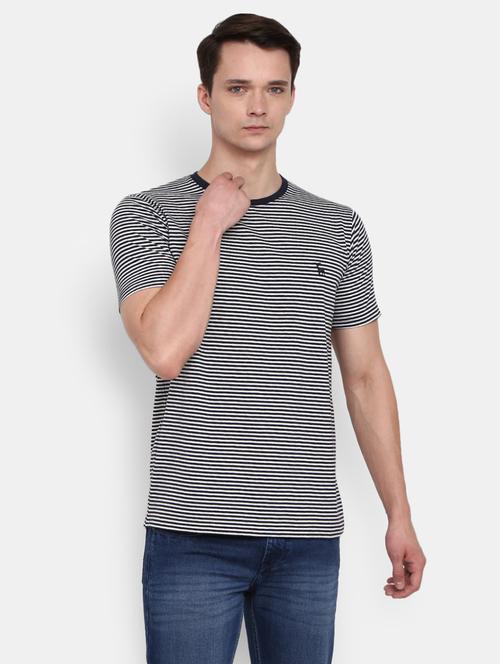 men round neck stripes t-shirt - 20672224 - Very Small Image - 1