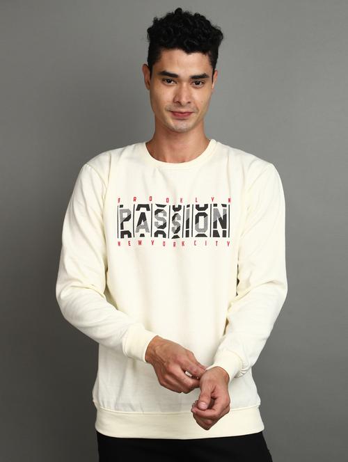 men round neck chest printed sweatshirt - 20674191 - Very Small Image - 1