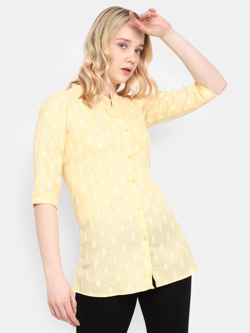 yellow cotton a line top - 20681365 - Very Small Image - 1