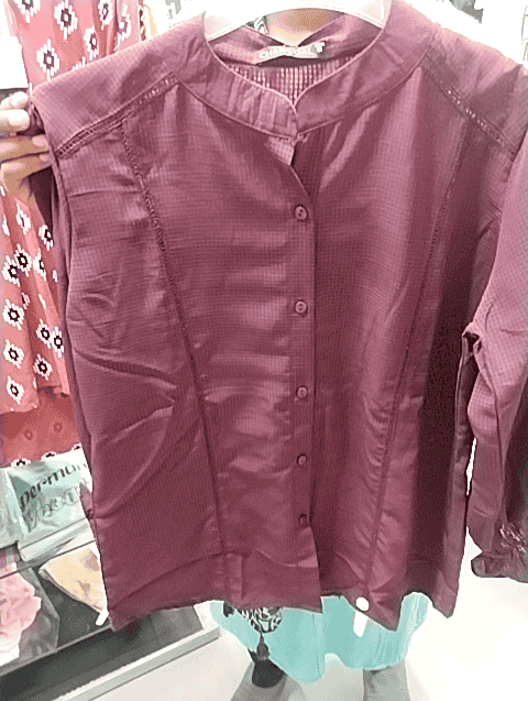 maroon polyester top - 20681413 - Very Small Image - 1