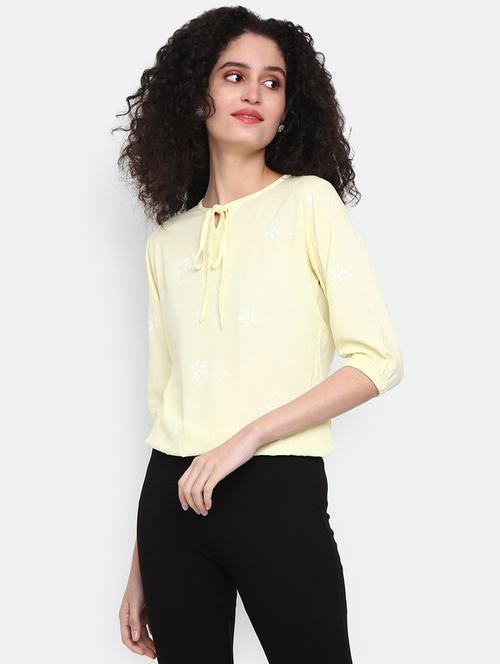 yellow rayon a line top - 20681542 - Very Small Image - 1