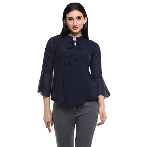 navy blue polyester top - 20681636 - Very Small Image - 1