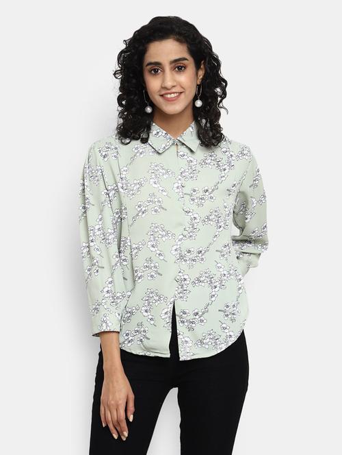 green cotton shirt top - 20682024 - Very Small Image - 1