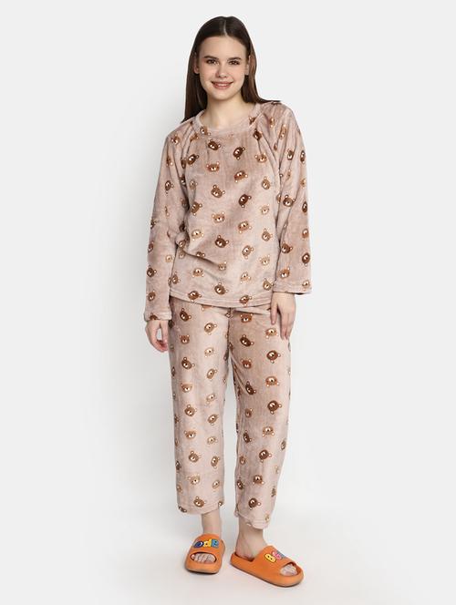 women printed nightwear pyjama set - 20682761 - Very Small Image - 1