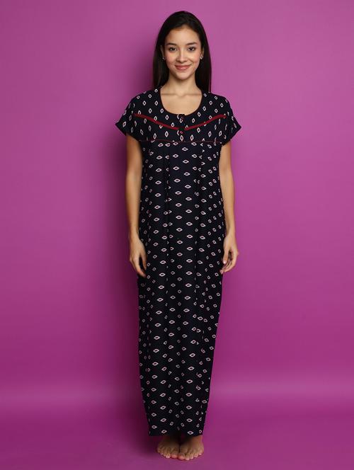 blue cotton nighty sleepshirts & - 20682903 - Very Small Image - 1