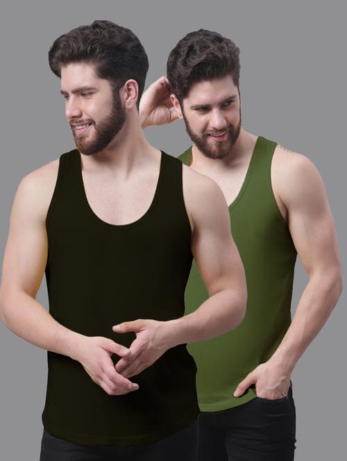 pack of 2 solid vest - 20682973 - Very Small Image - 1