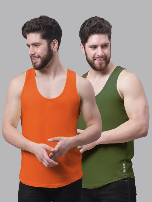pack of 2 solids vests - 20682979 - Very Small Image - 1