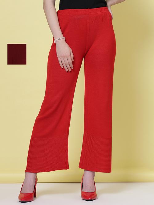 women pack of 2 multicolored solid palazzos - 20683186 - Very Small Image - 1