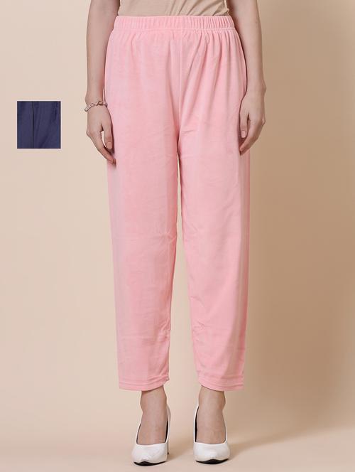 women pack of 2 multicolored solid palazzos - 20683199 - Very Small Image - 1