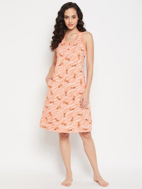 women quirky print sleeveless sleepshirt - 20684132 - Very Small Image - 1