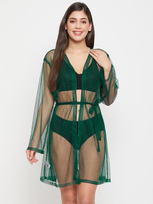 green self design nightdress - 20684146 - Very Small Image - 1