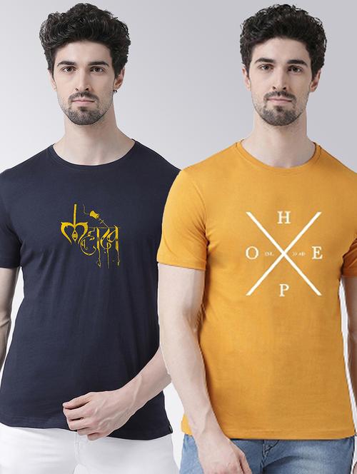 men pack of 2 printed cotton t-shirt - 20684266 - Very Small Image - 1