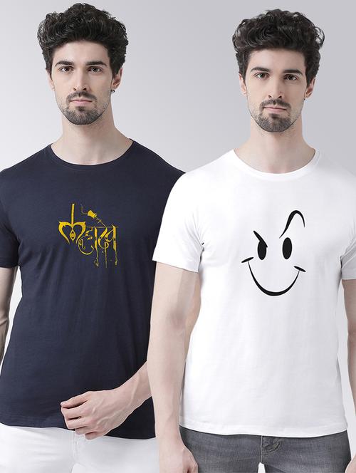men pack of 2 printed t-shirts - 20684287 - Very Small Image - 1