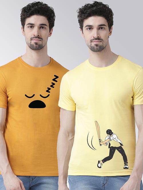 men pack of 2 printed t-shirts - 20684310 - Very Small Image - 1