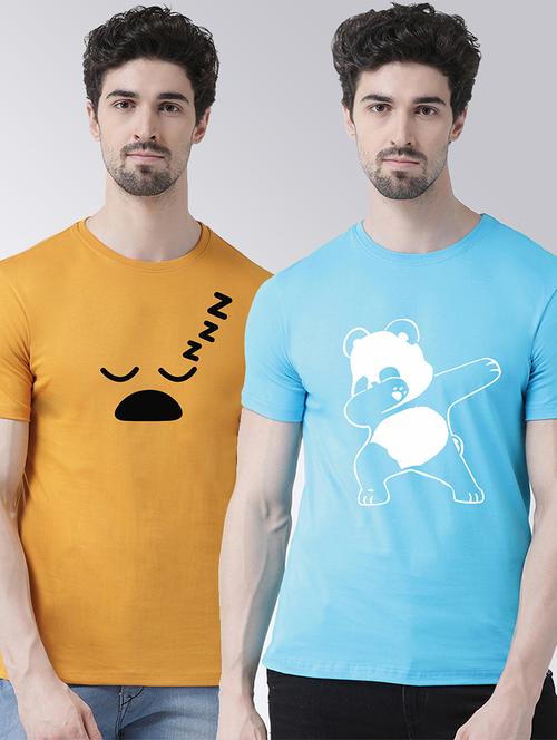 men pack of 2 printed t-shirts - 20684321 - Very Small Image - 1