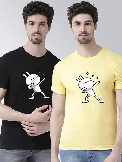 men pack of 2 printed t-shirts - 20684322 - Very Small Image - 1