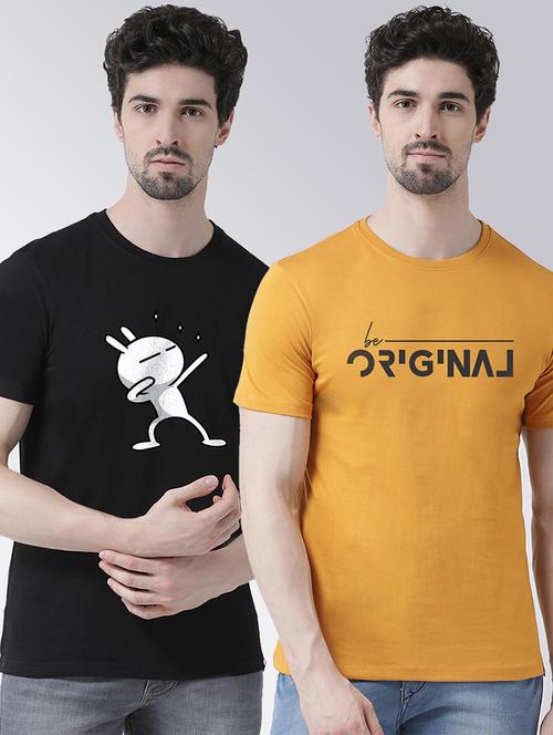 men pack of 2 printed t-shirts - 20684331 - Very Small Image - 1