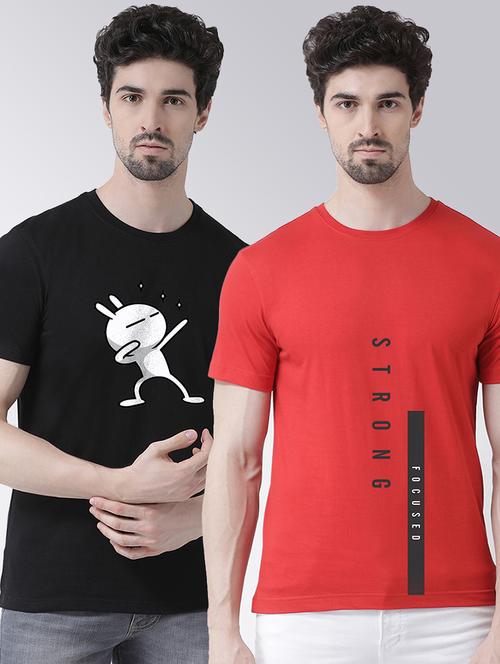 men pack of 2 printed t-shirts - 20684332 - Very Small Image - 1