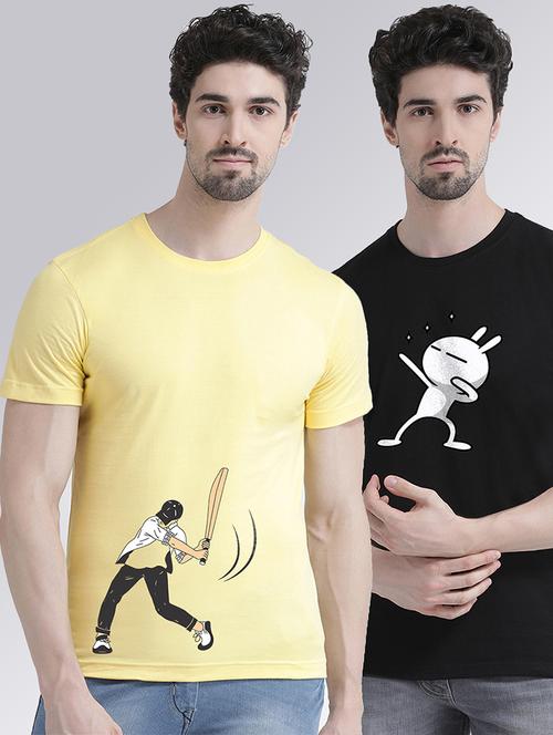 pack of 2 front print t-shirts - 20684339 - Very Small Image - 1