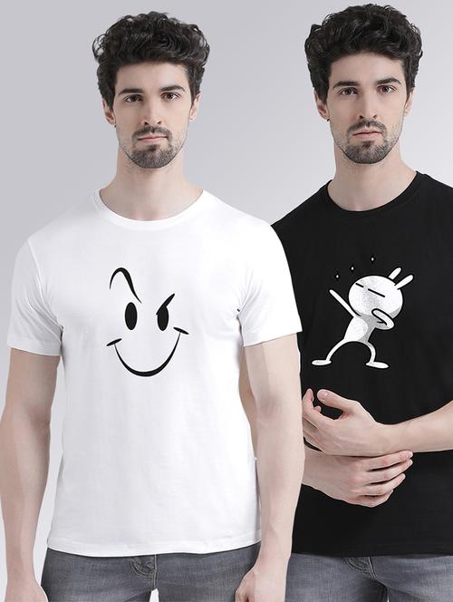 pack of 2 front print t-shirts - 20684341 - Very Small Image - 1