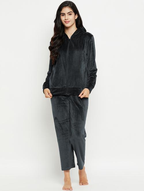 black solid pyjama set nightwear  - 20685077 - Very Small Image - 1