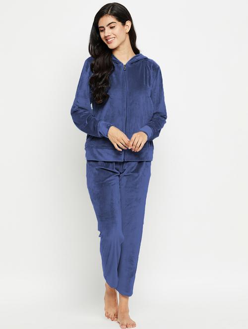 blue solid pyjama set nightwear  - 20685078 - Very Small Image - 1