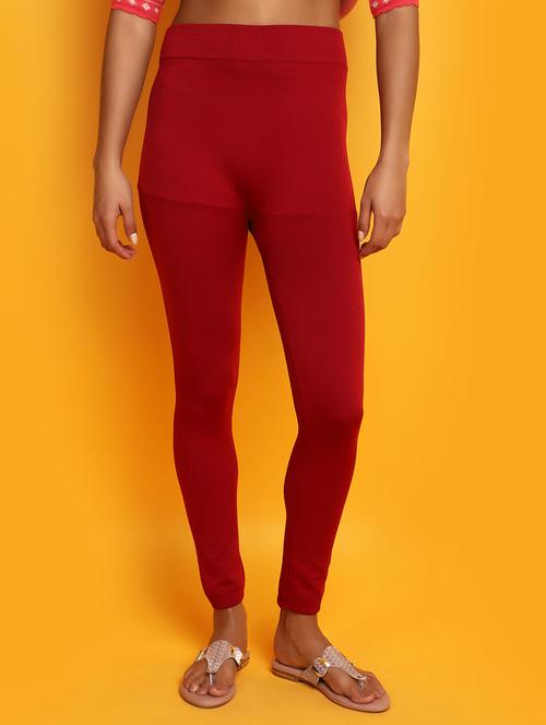 women full length woolen legging - 20685856 - Very Small Image - 1