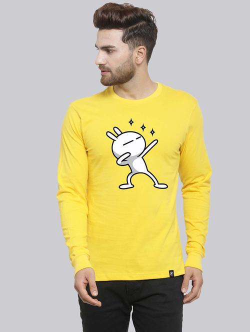 men round neck chest print t-shirt - 20685903 - Very Small Image - 1