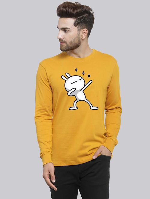 men round neck chest print t-shirt - 20685906 - Very Small Image - 1