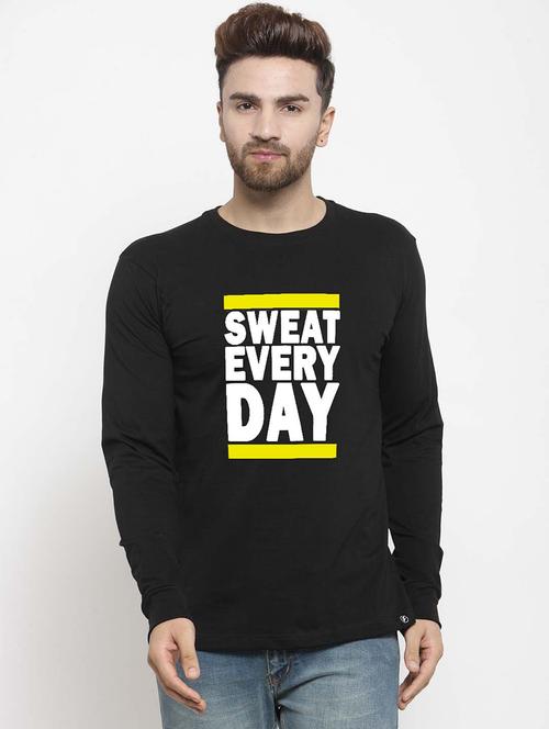 men round neck front print t-shirt - 20685909 - Very Small Image - 1