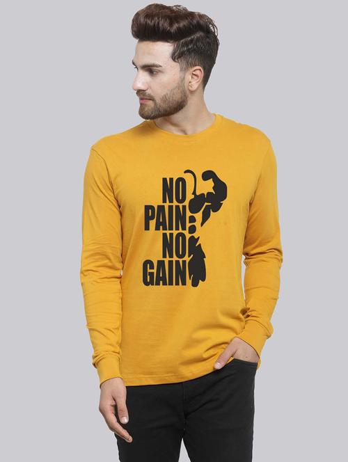 men round neck front print t-shirt - 20685919 - Very Small Image - 1