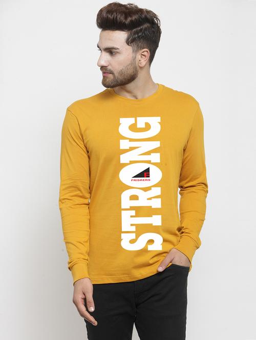 men round neck front print t-shirt - 20685920 - Very Small Image - 1