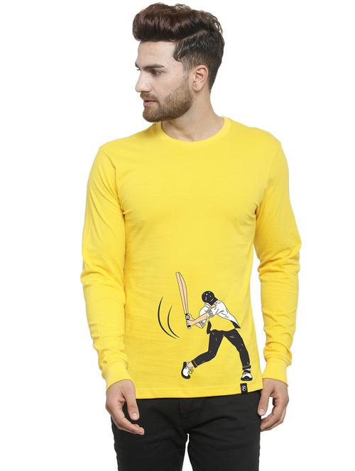 men round neck placement print t-shirt - 20685924 - Very Small Image - 1