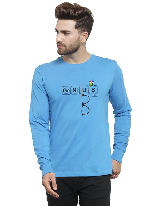 men round neck chest print t-shirt - 20685927 - Very Small Image - 1