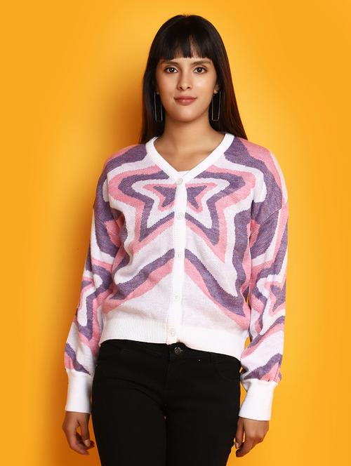 women self designed long sleeves cardigan - 20686168 - Very Small Image - 1