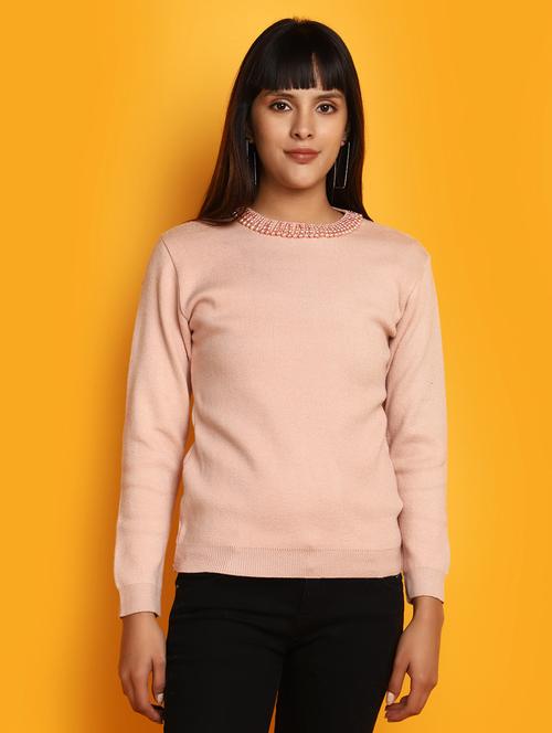 women embellished neck pullover - 20686169 - Very Small Image - 1