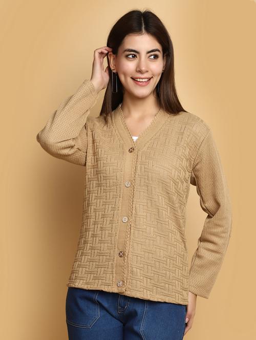 women self designed long sleeves cardigan - 20686183 - Very Small Image - 1