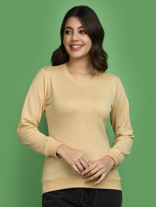 women solid long sleeves pullover - 20686196 - Very Small Image - 1