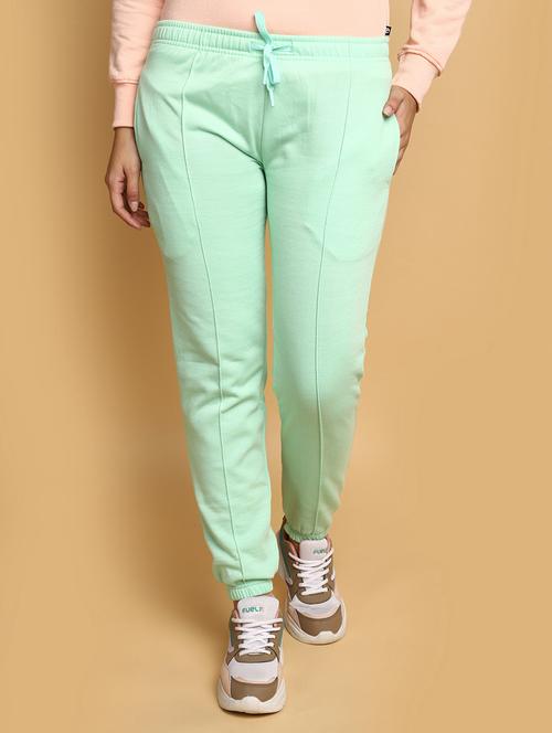 women solid mid rise jogger - 20686407 - Very Small Image - 1